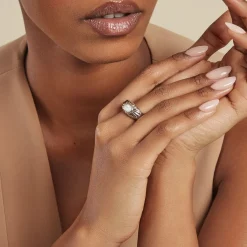 Histoire d'Or Bague Egerie Argent Blanc Nacre Outlet