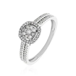 Histoire d'Or Bague Eleonoora Platine Blanc Diamant Outlet