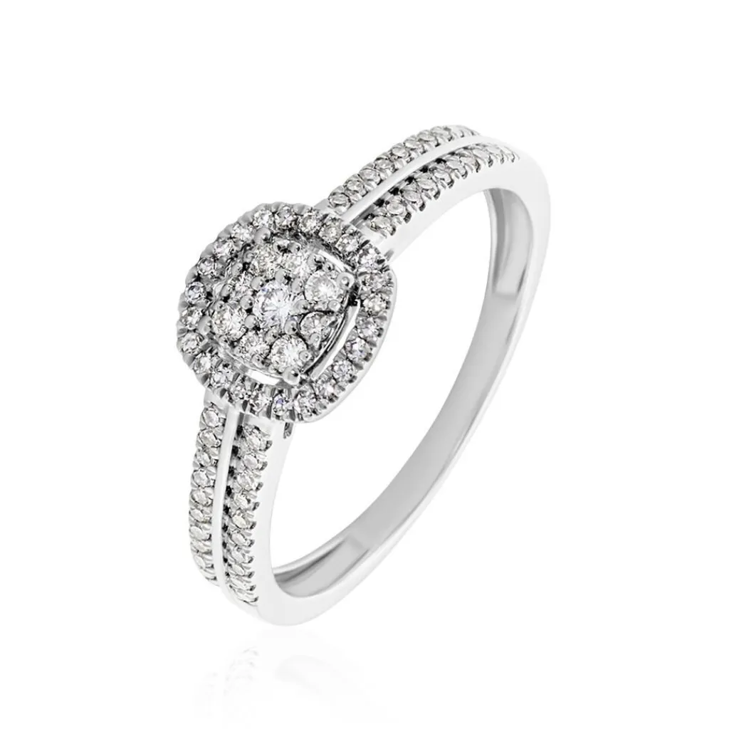 Histoire d'Or Bague Eleonoora Platine Blanc Diamant Outlet