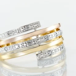 Histoire d'Or Bague Eleonore or tricolore diamant