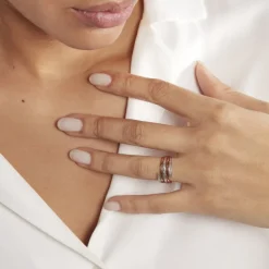 Histoire d'Or Bague Eleonore or tricolore diamant