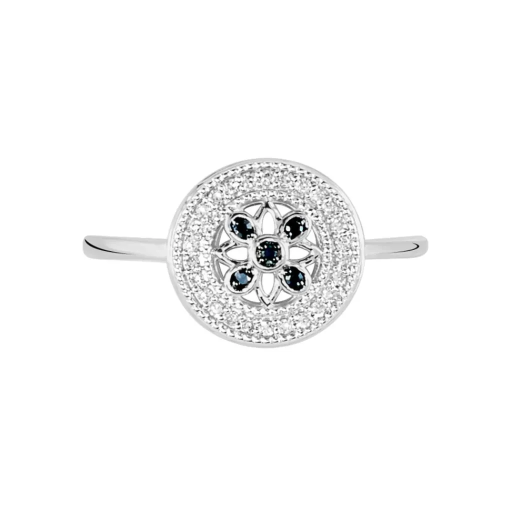 Histoire d'Or Bague Elfidiane Or Blanc Diamant or blanc diamant noir Best
