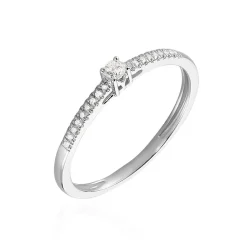 Histoire d'Or Bague Eliisa Or Blanc Diamant New