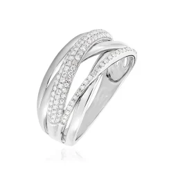 Histoire d'Or Bague Elodea or blanc diamant