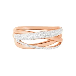 Histoire d'Or Bague Elodea or rose diamant