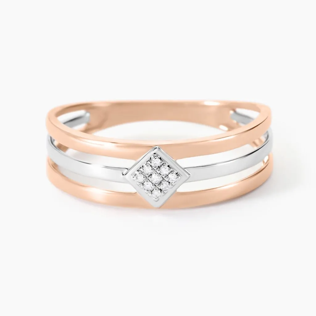 Histoire d'Or Bague Elsa Or Bicolore Diamant