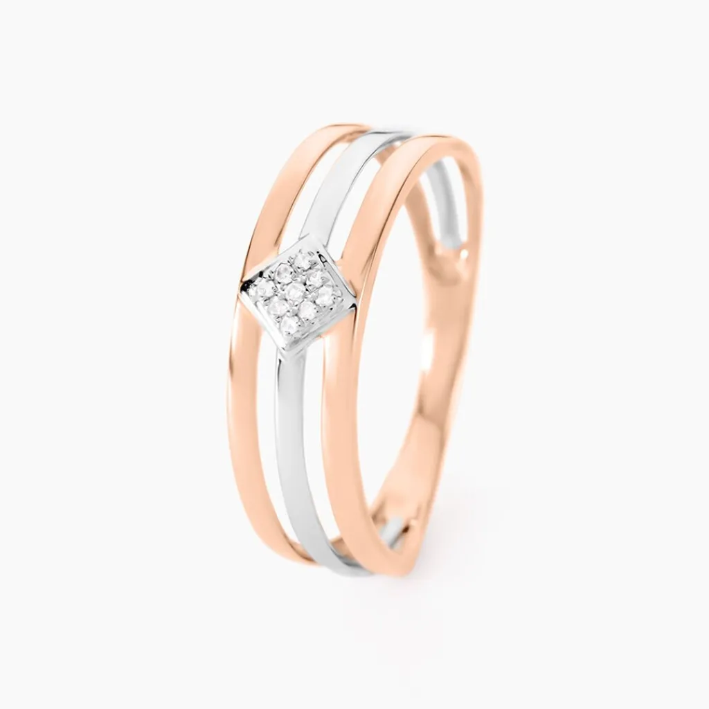 Histoire d'Or Bague Elsa Or Bicolore Diamant