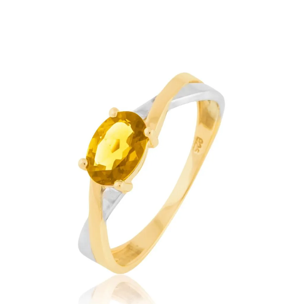 Histoire d'Or Bague Emeline Or Bicolore Citrine Clearance