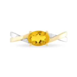 Histoire d'Or Bague Emeline Or Bicolore Citrine Clearance