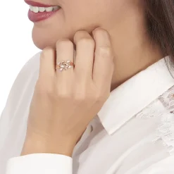 Histoire d'Or Bague Emelyne Or Rose Diamant New