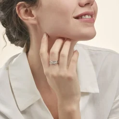 Histoire d'Or Bague Emilie or blanc diamant Best