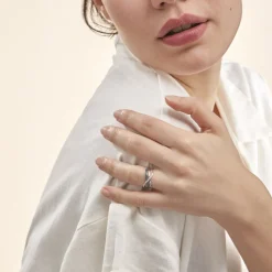 Histoire d'Or Bague Emilie or blanc diamant