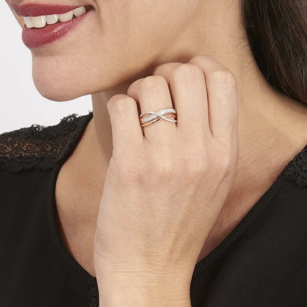 Histoire d'Or Bague Emilie or rose diamant
