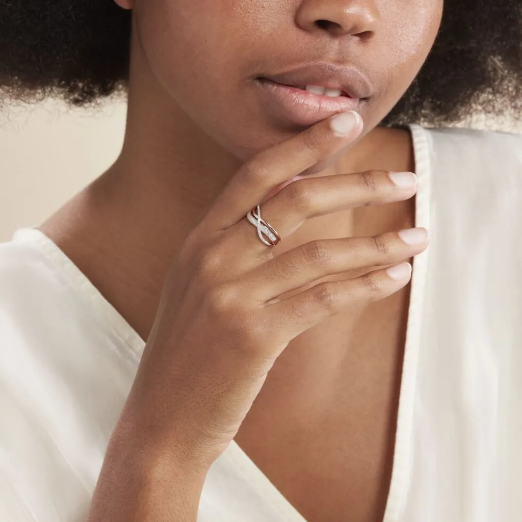 Histoire d'Or Bague Emilie or rose diamant