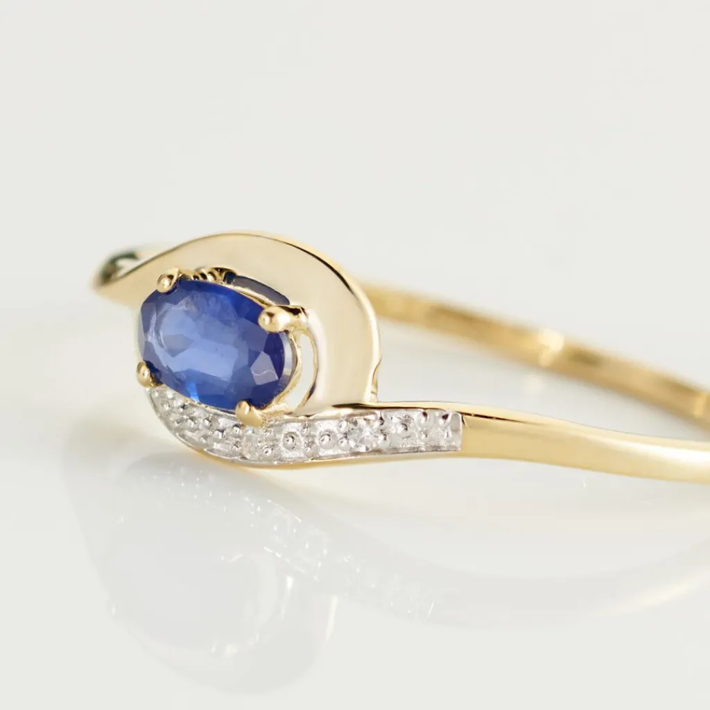 Histoire d'Or Bague Emotion Diamant or jaune saphir Hot