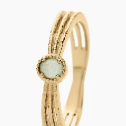 Histoire d'Or Bague Ensoleillée Plaqué Or Jaune Aventurine plaqué or dore aventurine vert Sale