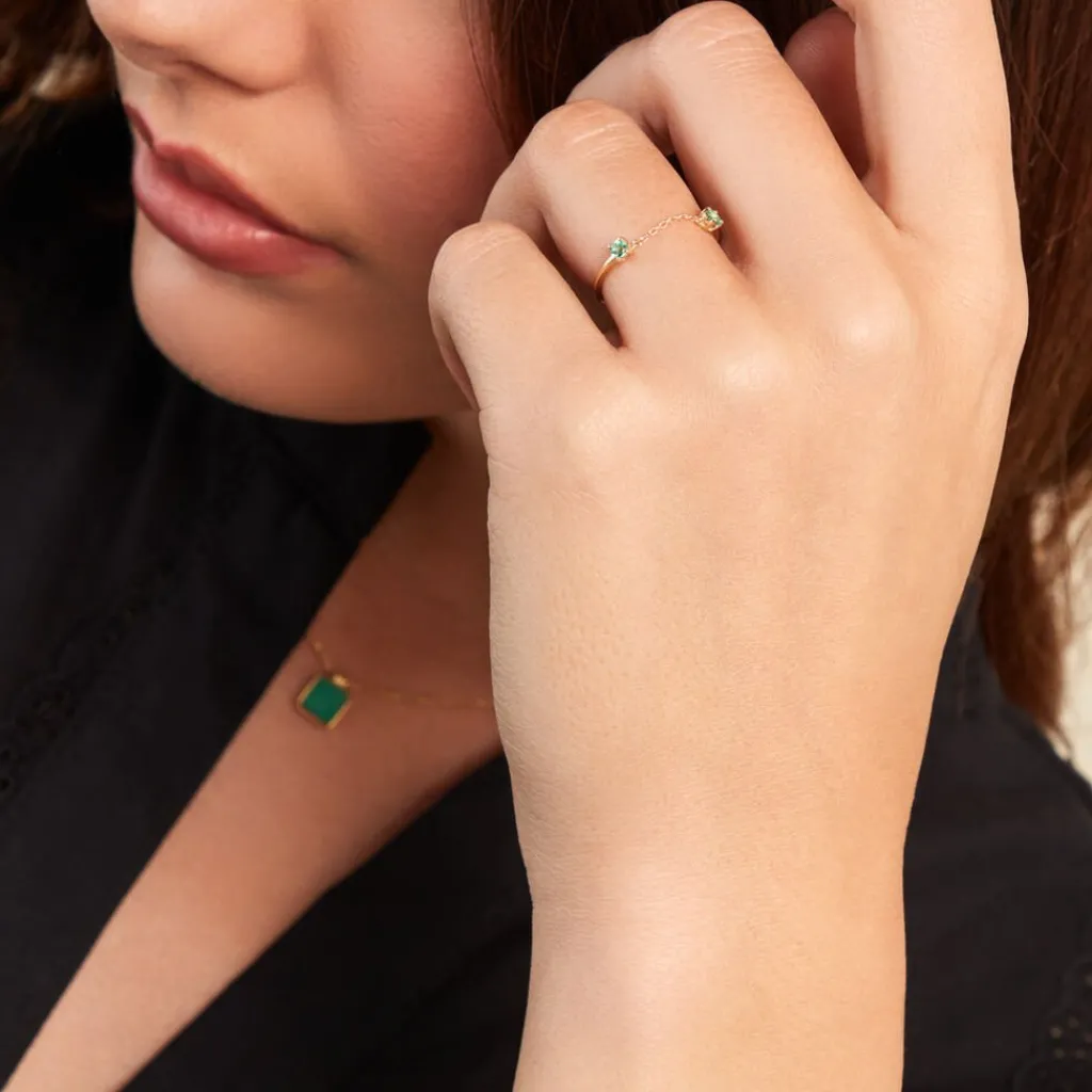 Histoire d'Or Bague Esmerald Rendez-vous Or Jaune Emeraude