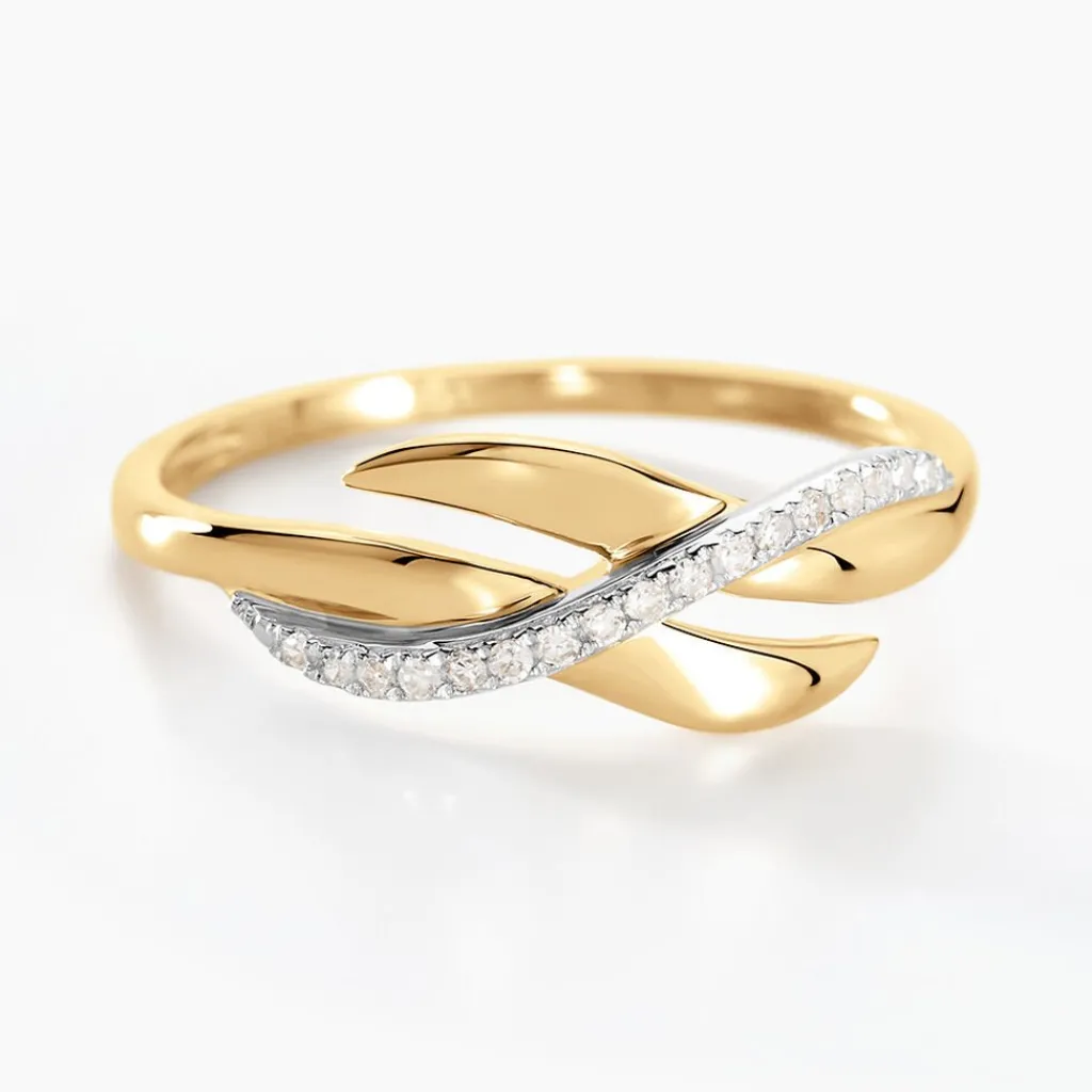 Histoire d'Or Bague Ester Or Jaune Diamant Best