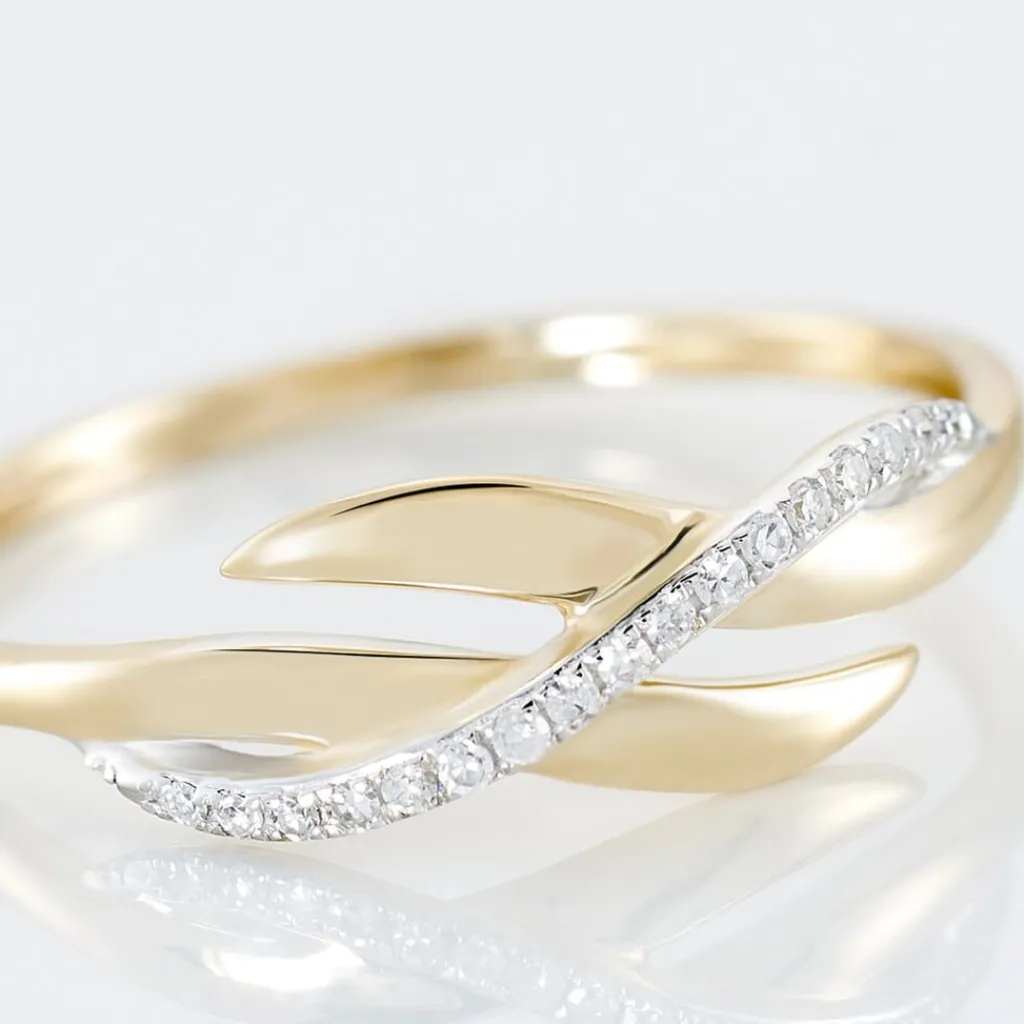 Histoire d'Or Bague Ester Or Jaune Diamant Best