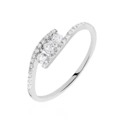 Histoire d'Or Bague Eternite Or Blanc Diamant Sale