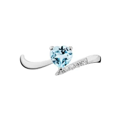 Histoire d'Or Bague Eva Or Blanc Topaze Et Diamant or blanc topaze bleue Online