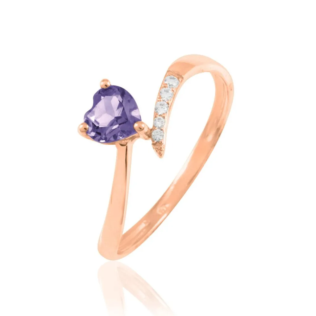 Histoire d'Or Bague Eva Or Rose Amethyste Et Diamant Sale