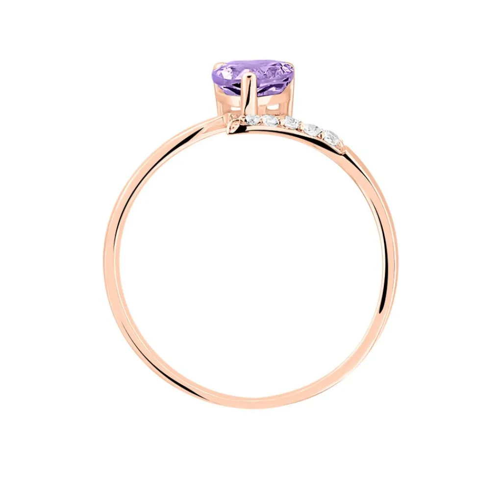 Histoire d'Or Bague Eva Or Rose Amethyste Et Diamant Sale