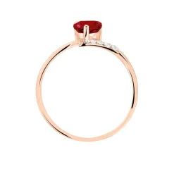 Histoire d'Or Bague Eva Or Rose Grenat Et Diamant Clearance