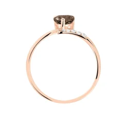 Histoire d'Or Bague Eva Or Rose Quartz Et Diamant Outlet