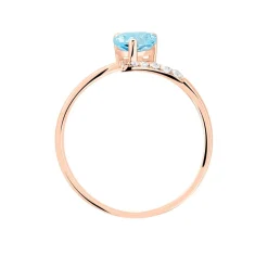 Histoire d'Or Bague Eva Or Rose Topaze Et Diamant Outlet