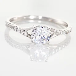 Histoire d'Or Bague Evita Or Blanc Oxyde De Zirconium Sale