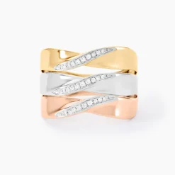 Histoire d'Or Bague Exauce Or Tricolore Diamant Discount