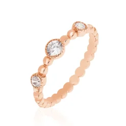 Histoire d'Or Bague Fahriye Argent Rose Oxyde De Zirconium New
