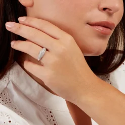 Histoire d'Or Bague Faustine Argent Blanc Oxyde De Zirconium Discount