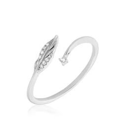 Histoire d'Or Bague Feath Argent Blanc Oxyde De Zirconium Hot