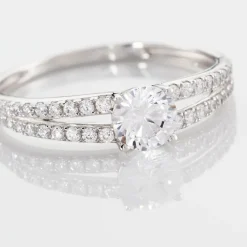 Histoire d'Or Bague Fina Or Blanc Oxyde De Zirconium Best