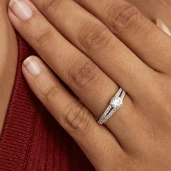 Histoire d'Or Bague Fina Or Blanc Oxyde De Zirconium Best