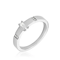Histoire d'Or Bague Frey Argent Blanc Oxyde De Zirconium Discount