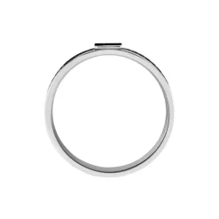 JOURDAN Bague Gaetane Acier Blanc New