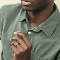 JOURDAN Bague Gaetane Acier Blanc New