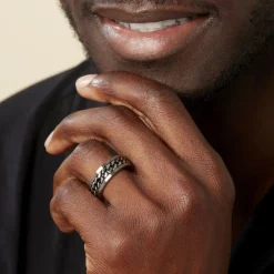 Histoire d'Or Bague Gaston Acier Blanc Discount