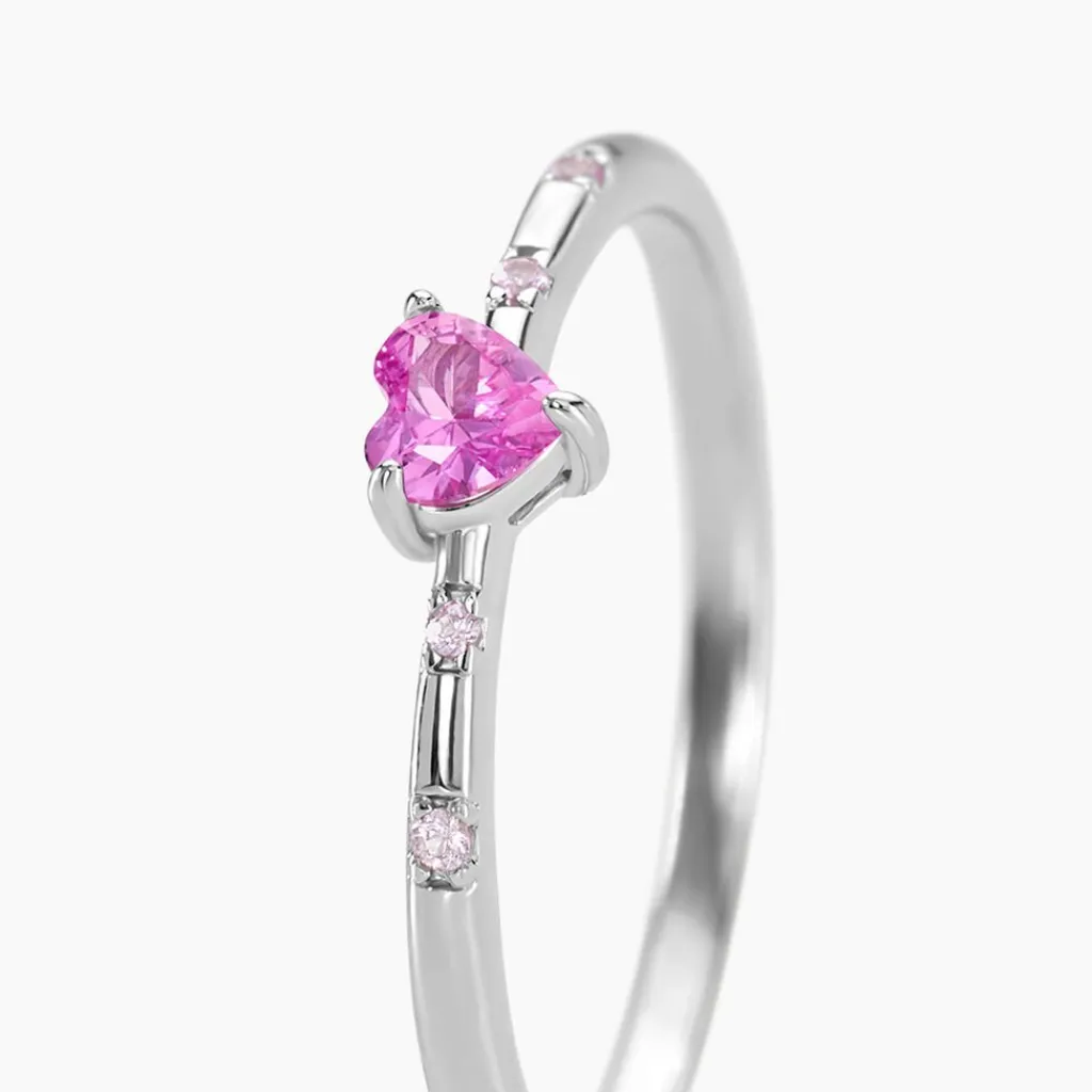 Histoire d'Or Bague Gemmie Argent Blanc Oxyde De Zirconium argent blanc oxyde rose New