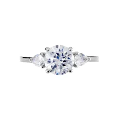 Histoire d'Or Bague Giana Or Blanc Oxyde De Zirconium New