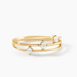 Histoire d'Or Bague Giordano Or Jaune Diamant Synthétique