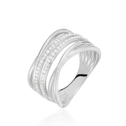 Histoire d'Or Bague Giseleae Or Blanc Diamant Clearance