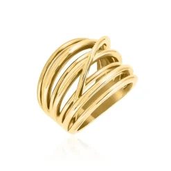 Histoire d'Or Bague Gold Aura Acier Jaune Best