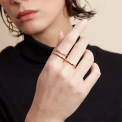 Histoire d'Or Bague Gold Aura Acier Jaune