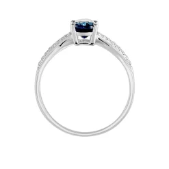 Histoire d'Or Bague Haissa Or Blanc Topaze Et Oxyde De Zirconium Outlet