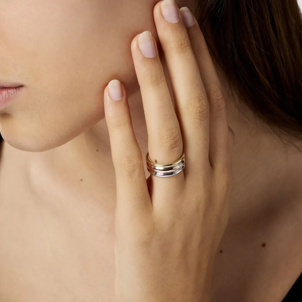 Histoire d'Or Bague Hajila Or Tricolore Diamant Online