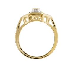 Histoire d'Or Bague Hans Plaqué Or Oxyde Pierre Discount